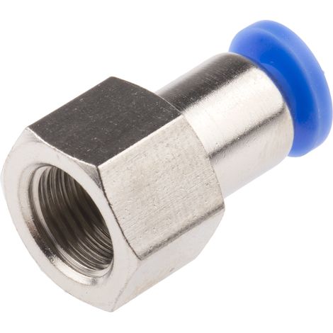 Adaptateur droit fileté hydraulique RS PRO vers Enfichable 4 mm R 1/8 femelle ( Prix pour Paquet de 10 ) (1/2)