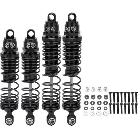 Lot de 4 amortisseurs métalliques avant et arrière pour TRAXXAS SLASH 1/10 RC noir (1/5)