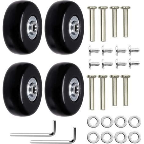 4 Pièces Valise Roues de Rechange Valise Roues Remplacement Roue de Valise Universelle Bagages Essieux et roulettes roulettes de Rechange Réparation pour Les Bagages Valise (40mm x 18mm)