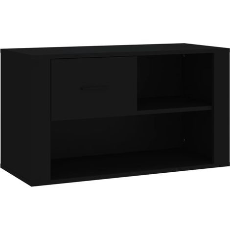 Maison Exclusive - Scarpiera Nera 80x35x45 cm in Legno Multistrato