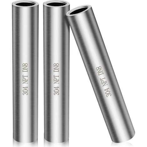 3 Pièces Écrous Tubulaires en Acier Inoxydable 1/2 Pouce Npt Dn8 (1/5)