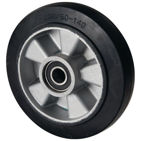 Moyeu en caoutchouc solide élastique pour volant - L.55mm, roue - L.50mm, D.200mm, jante moulée pour le débattement de la fourche.