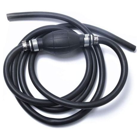 Tuyau de pompe à essence 8mm – Caoutchouc et aluminium – Transfert de carburant pour auto et bateau – Poire d'amorçage incluse (1/5)
