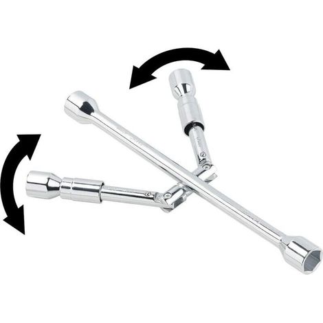 Clé en croix pliante pour écrous de 17/19/21/23 mm (1/4)