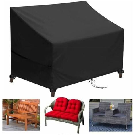Gartenbankabdeckung aus 210D Oxford-Gewebe, wasserdicht, winddicht und UV-beständig – 134 x 66 x 89 cm (1/5)