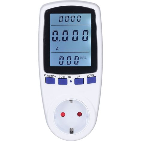 Wattmètre multifonctionnel, ampèremètre, kilowattmètre, écran rétroéclairé, compteur de consommation électrique, prise UE 230 V-AquaForge (1/5)