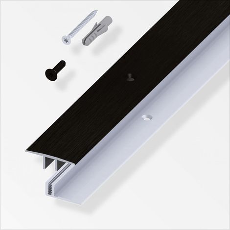alfer Übergangs-Profil und Träger-Profil 1 m, 33 x 7 - 15 mm Alu gebürstet Profil