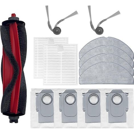 Accessoires de rechange pour aspirateur robot Roborock Q7TF/Q7TF+ : brosse principale, filtre HEPA, lingette de nettoyage et sac à poussière (1/5)