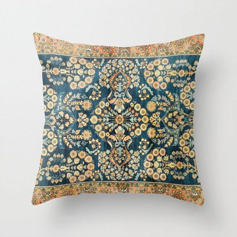 Housse De Coussin - Coton Et Lin - Motif Boho Floral - Fermeture Éclair Cachée - Pour Canapé Salon Chambre Bureau - 45 x 45 cm - 1 Pièce (1/5)