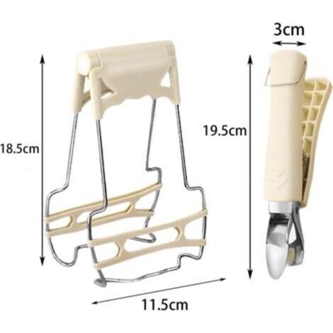 Multi Usage Anti BrûLure Clip Multifonctions - 1 set de 2 Pièces, Abricot,Usage Pince de Cuisine Anti Brûlures, Bonne Aide Anti Brûlures, Prend les Choses Sans Glisser (1/4)