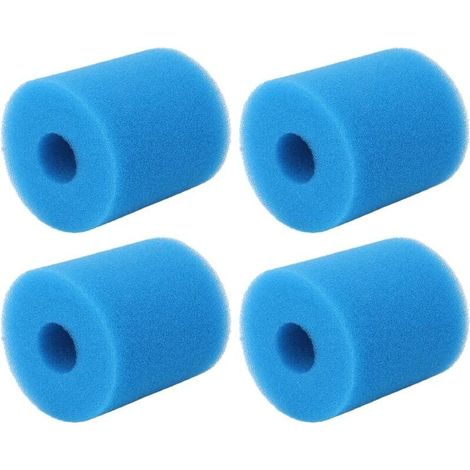 TIVCROXS - Cartouche D'éponge de Filtre de Piscine de Type H de 4 Pièces, éponge de Rechange de Cartouches de Mousse de Filtre de Piscine pour la Pompe de Piscine (1/4)