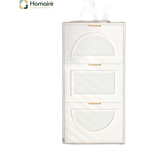 Colonnes de rangement en mdf blanc 60 x 24 x 114 cm HOMAIRE (1/5)