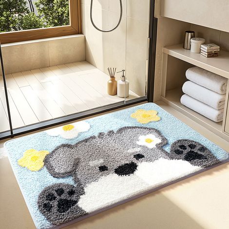 Tapis antidérapant avec un joli motif de chien, 45×70 cm —