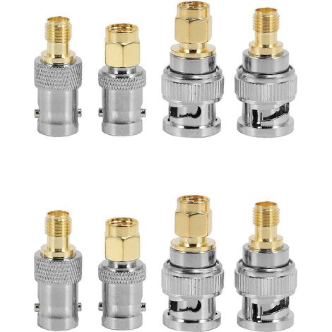 8 pièces BNC pour SMA Type Male Female RF connecteur adaptateur Test Convertisseur kit ensemble (1/5)