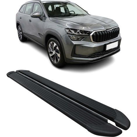 Marchepieds latéraux pédale pour Skoda Kodiaq II 2024-2026 Noir 2Pcs Alu (1/5)
