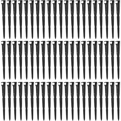 Lot de 50 AquaPEG piquets de Fixation pour Ligne d'égouttement, tuyaux d'irrigation et tuyaux gouteurs pour Tube de 4/7mm (1/4)