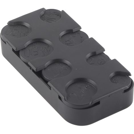 Boîte de rangement rectangulaire pour pièces euros, distributeur de monnaie pour voiture, organisateur plastique (1/5)