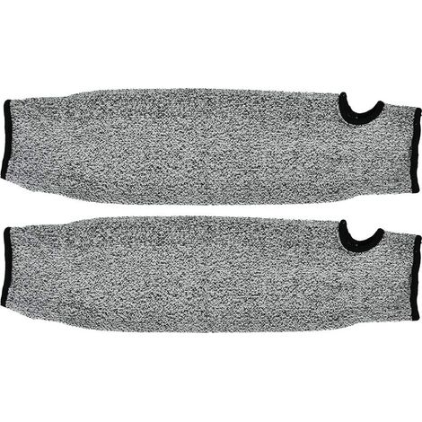 Manchon de sécurité Résistant aux Coupures pour la Protection des Bras, Durables Anti-coupures à Manches Longues pour le Traitement du Verre, Gris, 45 Cm/17,7 Pouces, 1 Paire (1/5)