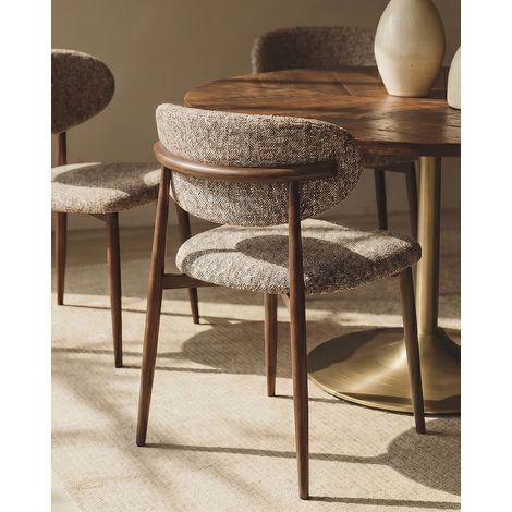 Sova - Lot de 2 chaises en bois et tissu (1/5)