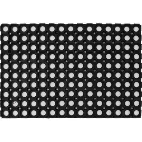 Zerbino Compos in Gomma Antiscivolo Colore Nero Misura 40 x 60 cm
