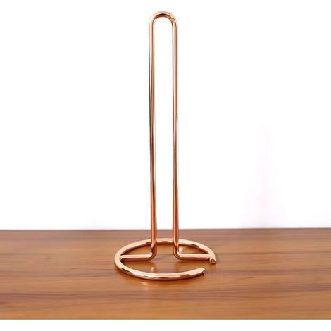 Or rose-Support de Rouleau de Papier, Porte-Rouleau de Cuisine Portable en Acier Inoxydable Or Porte Rouleaux Papier Toilette Vertical en Acier Support Distributeur de Papier (1/5)