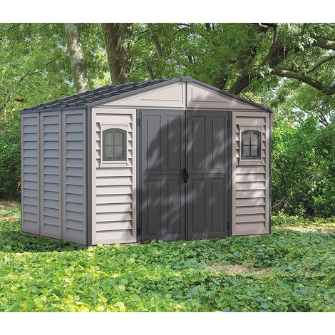CASETA COBERTIZO PVC JARDIN WOODBRIDGE PLUS II 10X8 DURAMAX (1/5)