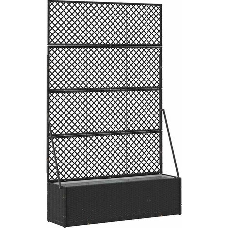 Jardinière,Bac à fleurs,Pot de fleurs Noir 105 x 30 x 170 cm Métal CFW49050 (1/5)