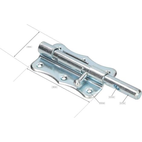 Verrou de porte - 100 mm - Verrou de serrure - Verrou coulissant - Verrou de portail - Verrou de meuble - Verrou à pêne - Verrou à boulon