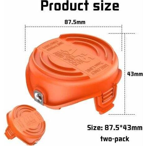Bouchon de bobine de rechange 90583594n pour tondeuses à gazon filaires Black & Decker GL7033, GL8033, GL9035, GH3000 (1/3)