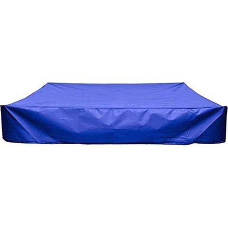 Housse carrée imperméable et anti-UV pour piscine gonflable – 120 x 120 cm – protection contre la poussière et les intempéries – bleu (1/5)