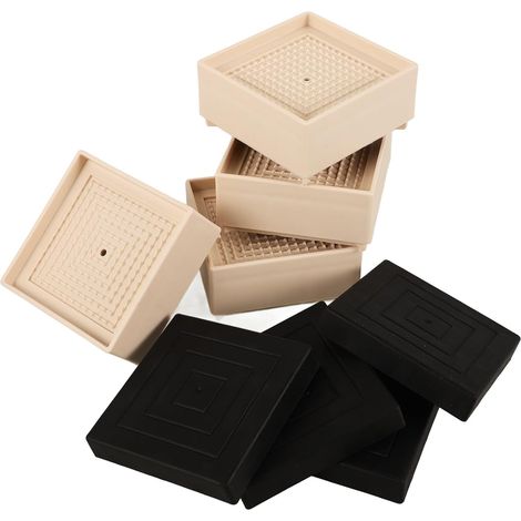 Patins de Meubles en Résine 4 Pièces, Rehausseurs Antidérapants 4,8 CM pour Chaise, Canapé, Lit, Protection Sol Rayures, Usage Intérieur et Mobilier Réglable (1/5)