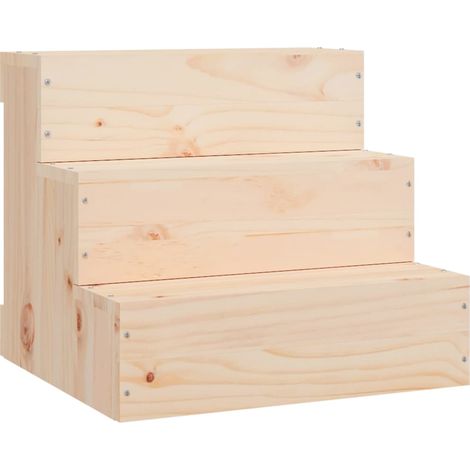 Escalier pour animaux de compagnie 40x37,5x35 cm Bois de pin CFW335425 (1/5)