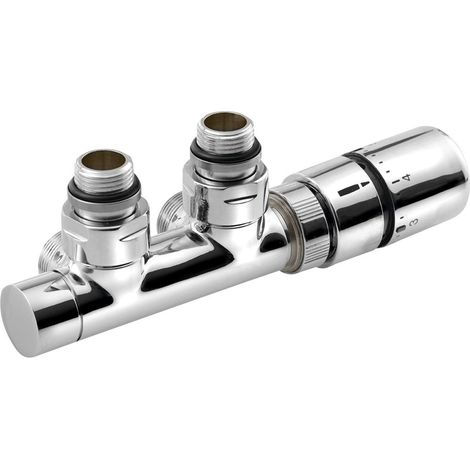 Sapho Twin - Set di valvole di connessione per attacco centrale, passo 50 mm, destra, cromo CP3010S
