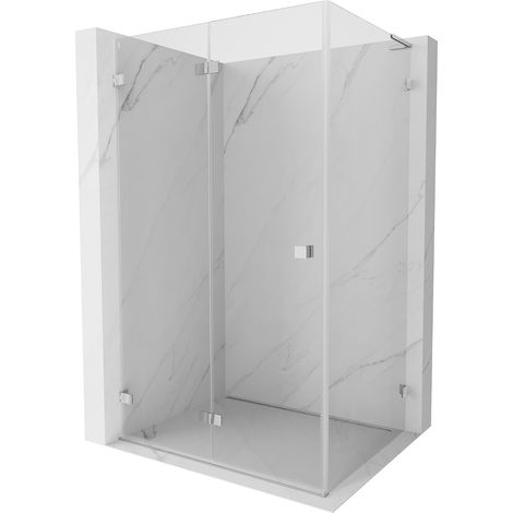 Mexen Lunar-F L faltbare Duschkabine links 90 x 80 cm, transparent, chrom - 836L-090-080-01-00-L (1/5)