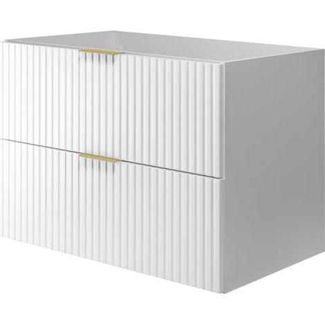 Mobile lavabo, Bianco, 80 x 57 x 46 cm, maniglia oro, senza piano (1/5)