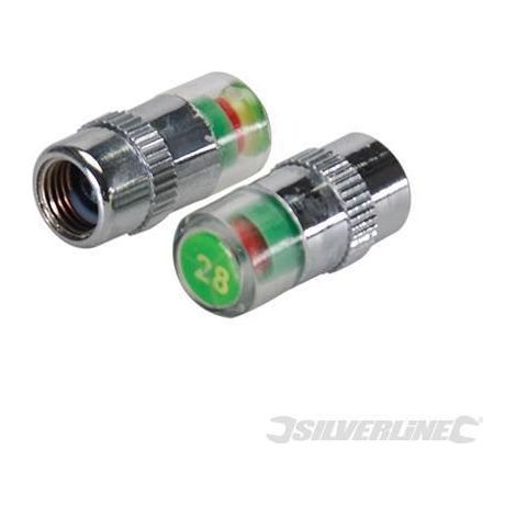 Set di copri tappi per pneumatici Silverline 2 pezzi-1,9 bar