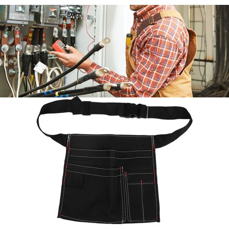 Sacoche Toolbag Canvas de Travail Pouch Porte-outils à Clip de Sécurité pour Électricien & Menuisier (Poche Multifonction, 136g) (1/5)