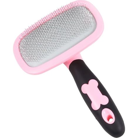 Peigne de soin pour fourrure, outil de soin pour chien et chat. Rotatif à 360°, en acier inoxydable avec motif à picots, élimine les nœuds et… (1/4)