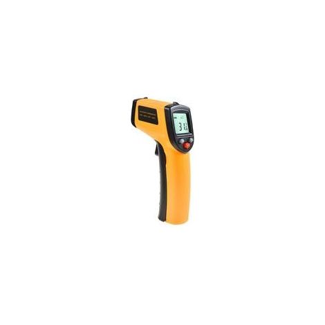 Pistolet thermomètre infrarouge (-50 °C à 400 °C), pistolet de température laser sans contact avec écran LCD pour cuisson/barbecue/four à pizza/sencha/réfrigérateur/voiture (1/5)