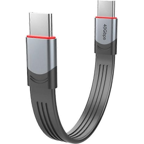 USB-C Typ-C Datenkabel Typ-C Stecker auf Stecker 40 Gbit/s Übertragungskabel mit zwei Anschlüssen (1/5)