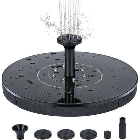 Fontaine solaire d'extérieur, fontaine à pompe à eau, fontaine de jardin et de terrasse, 16 cm (1/5)