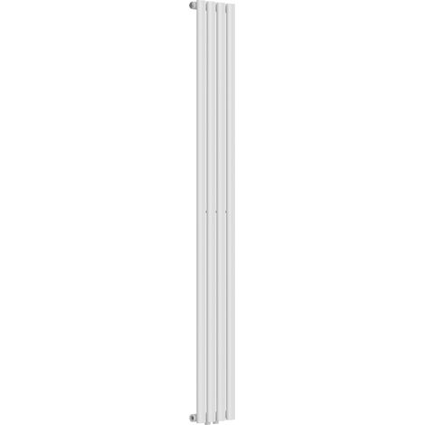 Radiatore a pannello piatto 484 watt acciaio 180 x 24 cm bianco 030010450