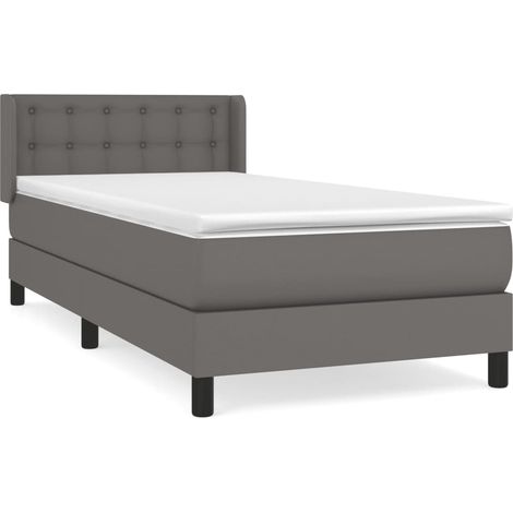 Maison Exclusive - Boxspringbett mit Matratze Grau 100x200 cm Kun