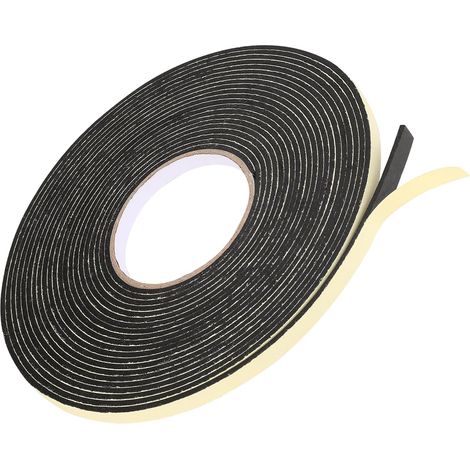 10mm (W) x 2mm (D) 15m Foam Door Window Seal Rubber Seal Strip Cold Draught Excluder Anti Collision Soundproofing Waterproof (1/5)