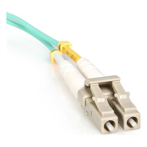 StarTech.com Câble Fibre Optique Multimode de 2m LC/UPC à LC/UPC OM3, Fibre Zipcord Full Duplex 50/125µm, Réseaux 100G, LOMMF/VCSEL, 0.3dB Faible Perte d'Insertion, Cordon Patch Fibre LSZH (1/5)