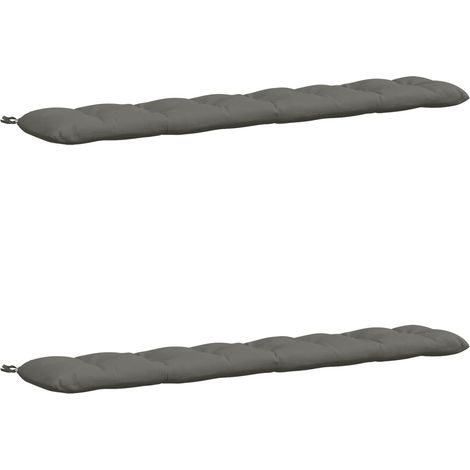 Cuscini per Panchina VIANEN 2 pz 100% Poliestere Grigio vidaXL (1/5)