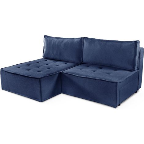 Bohoo Mini modernes Ecksofa mit Schlaffunktion Blau Links (1/4)