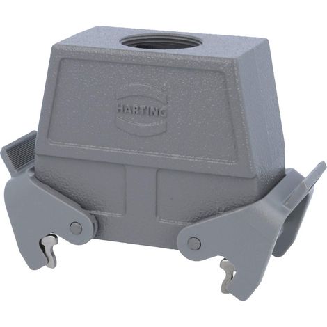HARTING Han 16B Capot haut, 1xM32 sortie de câble droite, avec 2 étriers transversaux Presse-étoupe M32 Plage de serrage 11,0 mm - 21,0 mm - 1 Stück (1/3)