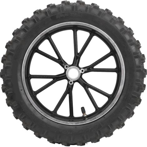 Pneu et jante de roue, jante et pneus de rechange pour chambre à air épaissie antidérapante 2,5-10 pouces 60/10010 pour Trail Dirt Bike Thumpstar Jante 12 mm/0,5 pouces AXE