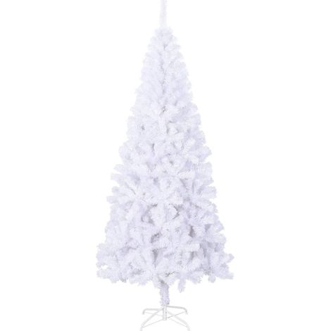 INLIFE Sapin de Noël artificiel L 240 cm Blanc (1/5)